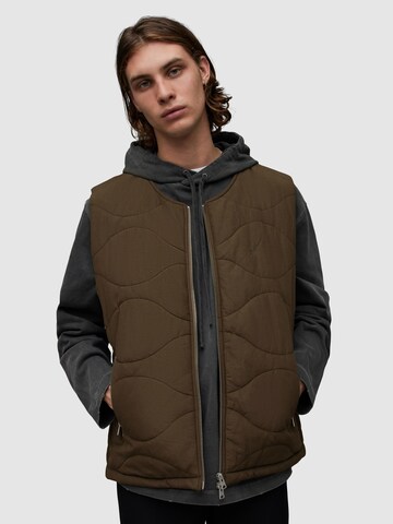 AllSaints Weste in Braun: Vorderseite