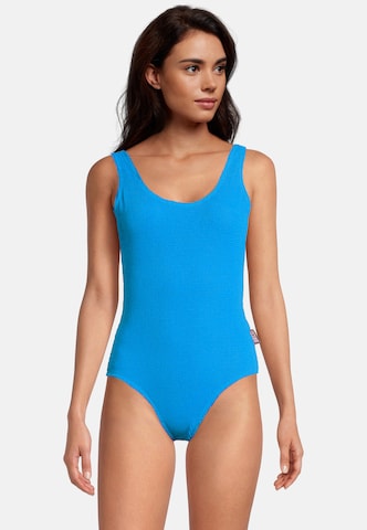 BECO the world of aquasports Bustier Badeanzug 'Crinkle Classic' in Blau: Vorderseite