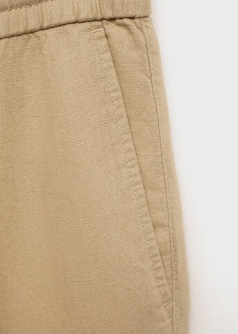 MANGO MAN Regular Pleat-Front Pants 'Romelino' in Beige