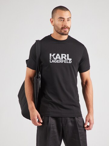 Karl Lagerfeld Μπλουζάκι σε μαύρο: μπροστά