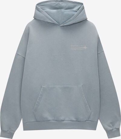 Pull&Bear Sweatshirt in himmelblau / offwhite, Produktansicht