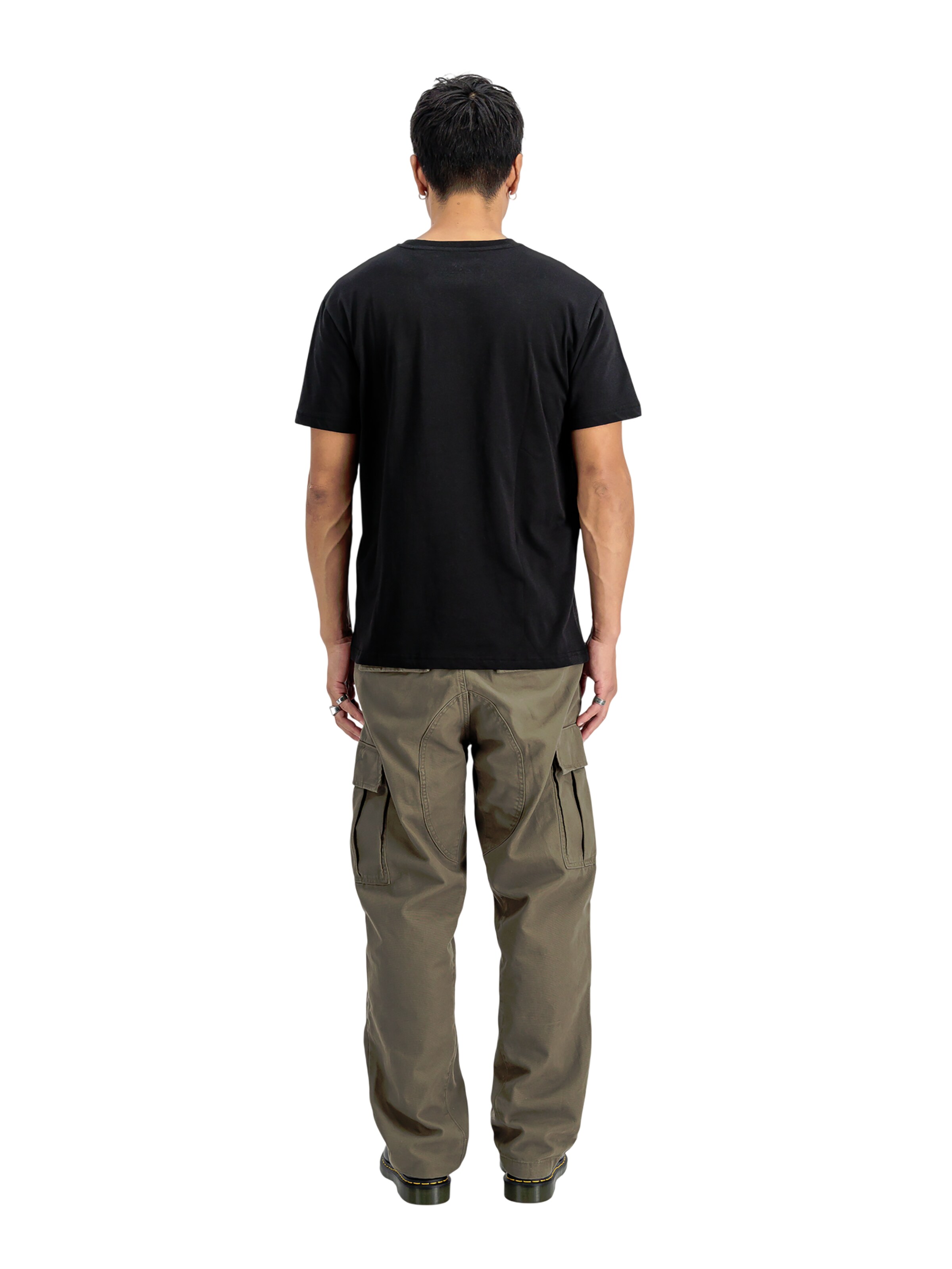 ALPHA INDUSTRIES Shirt 'Basic Small Logo' in Black