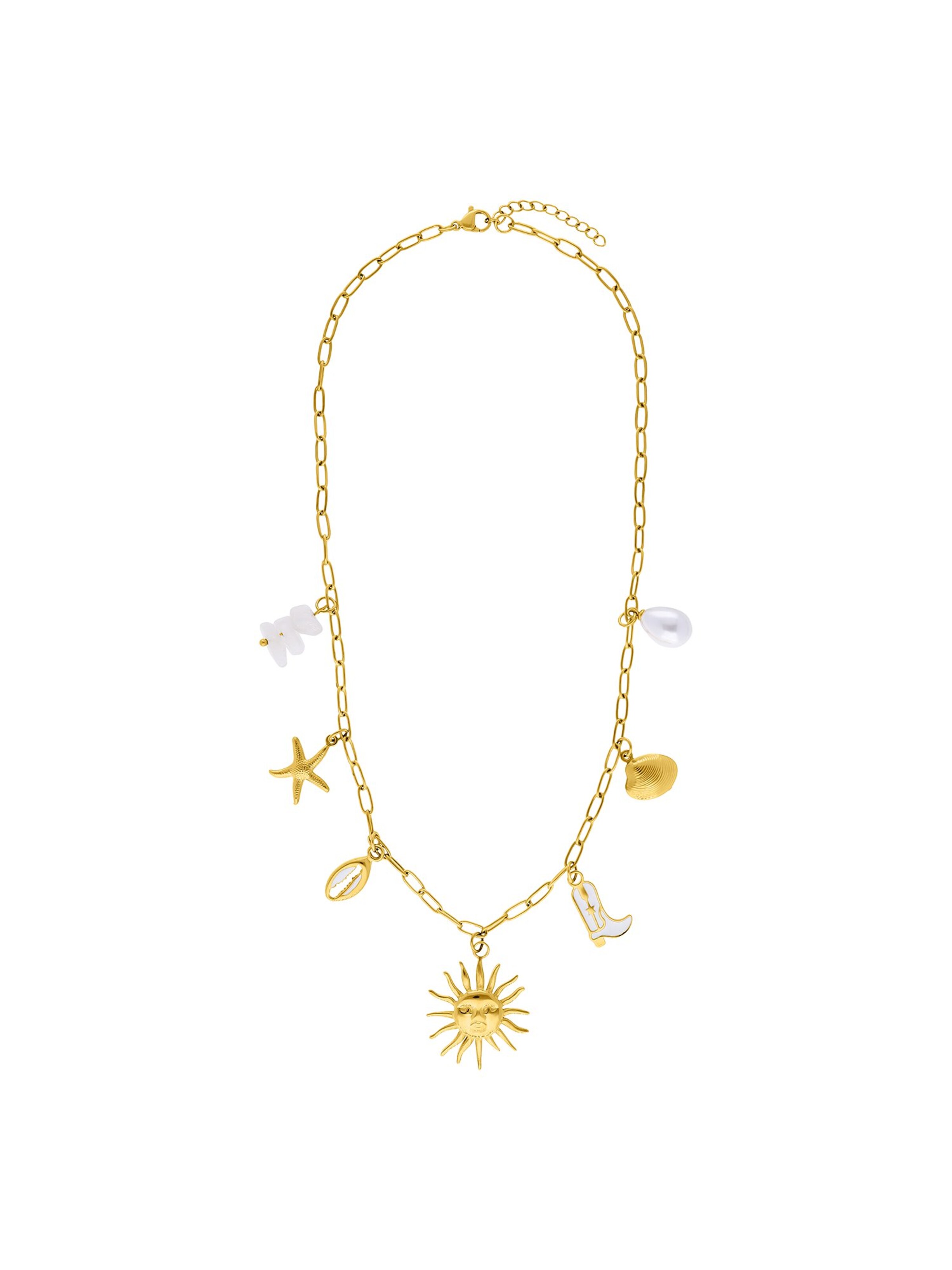 Lucardi Necklace 'Statement' in Gold: front