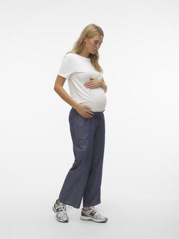 MAMALICIOUS Wide leg Trousers 'NATALIA' in Blue