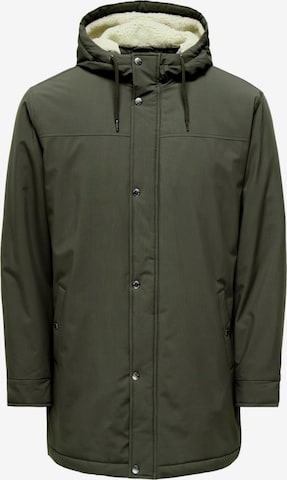 Only & Sons Winter parka 'ONSALEXANDER' in Green: front