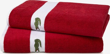 LACOSTE Shower Towel in Red