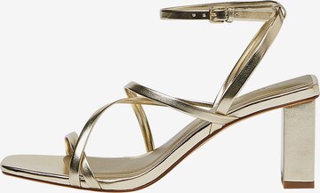 Pull&Bear Strap Sandals in Gold