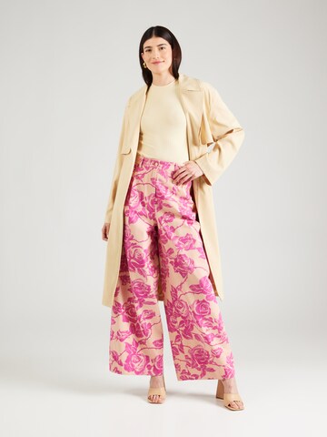 Essentiel Antwerp Wide leg Pleat-front trousers 'Harlequin' in Pink