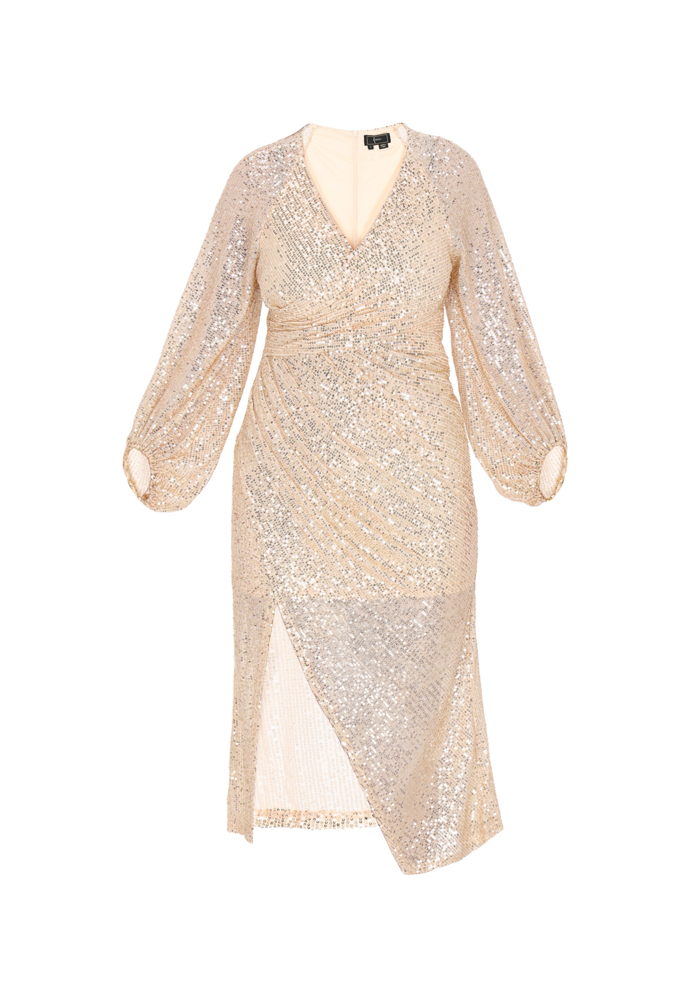 faina - Vestido de cocktail em bege: frente