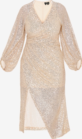 faina Cocktail Dress in Beige: front