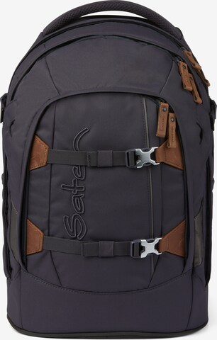 Satch Backpack in Brown: front