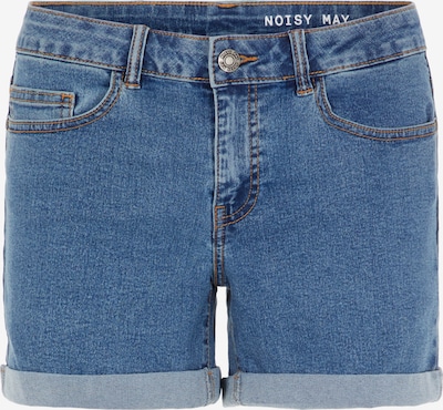 Noisy may Jeans i blå denim / brun, Produktvisning
