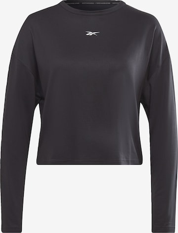 T-shirt fonctionnel Reebok en noir : devant