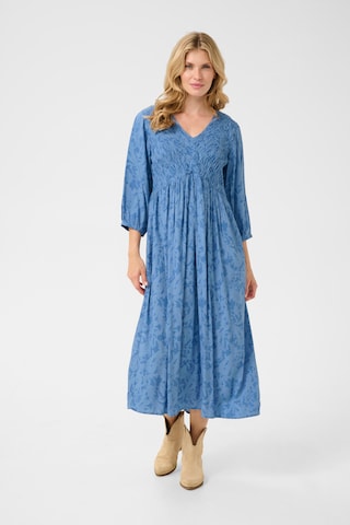 Cream Jurk 'Tiah ' in Blauw: voorkant