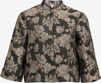 OBJECT Bluse 'OBJJUNA' in beige / schwarz / silber, Produktansicht