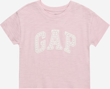 T-Shirt GAP en rose : devant