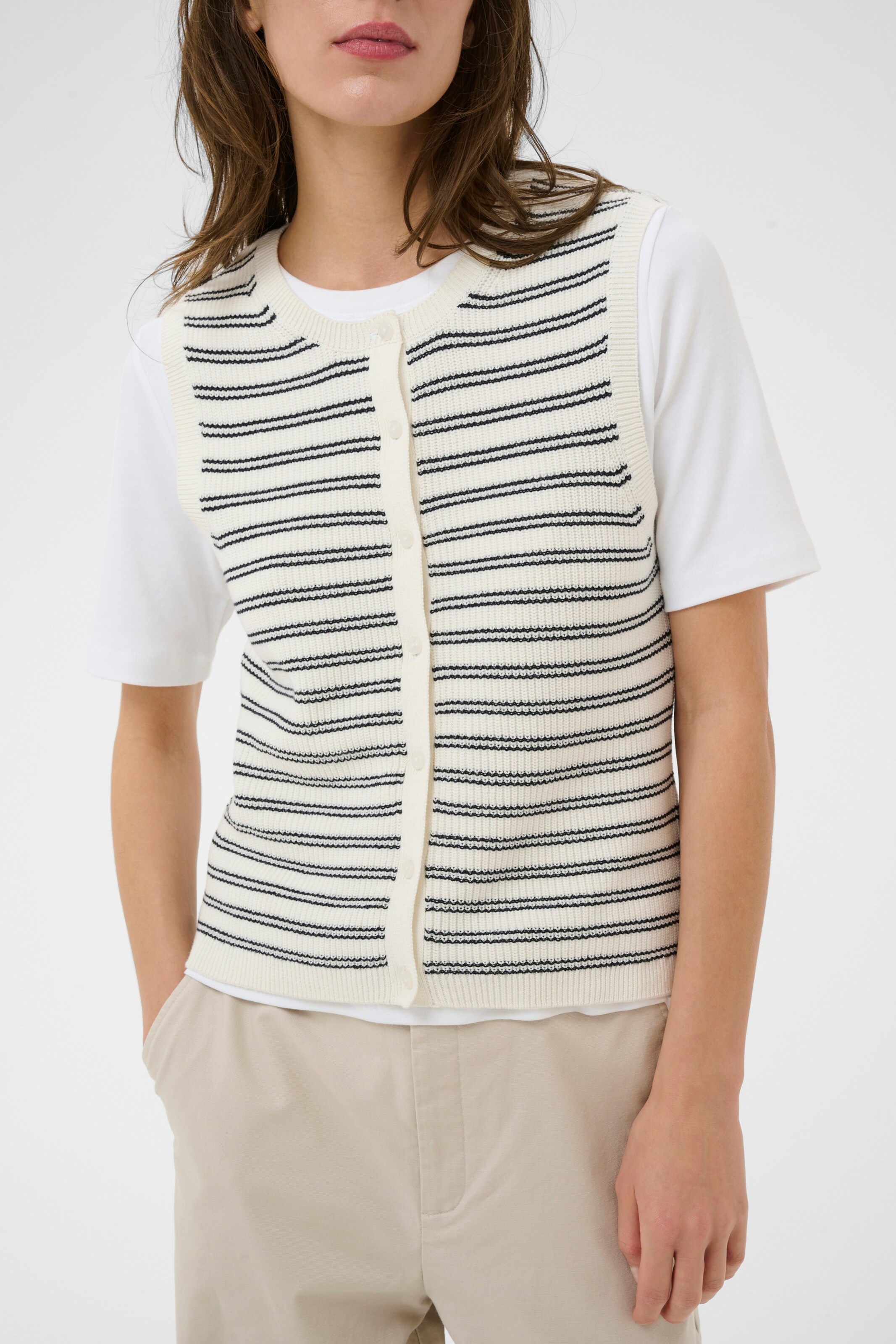 Part Two Vest 'Gemma' in White