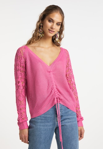 Pull-over IZIA en rose : devant