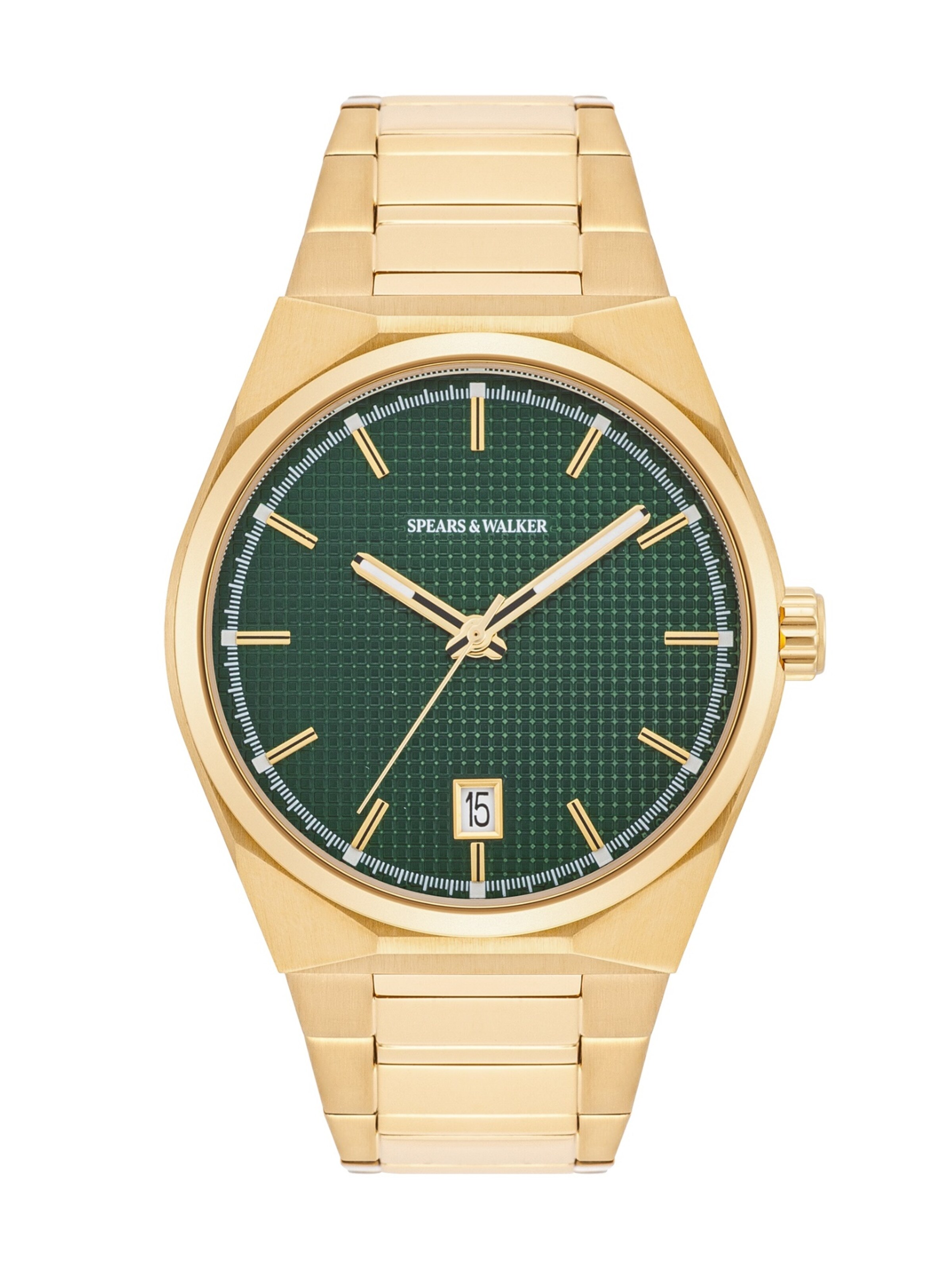 Montre à affichage analogique Spears & Walker en or : devant