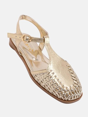 Limoya Sandals in Gold: front