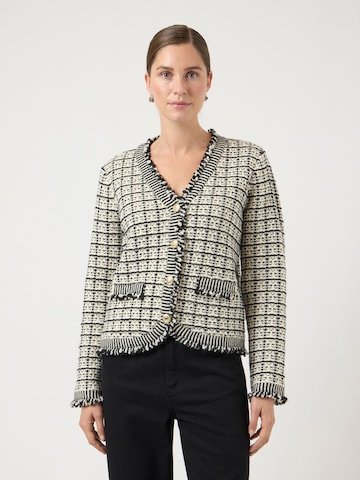 YAS Gebreid vest 'YASRimo' in Zwart: voorkant