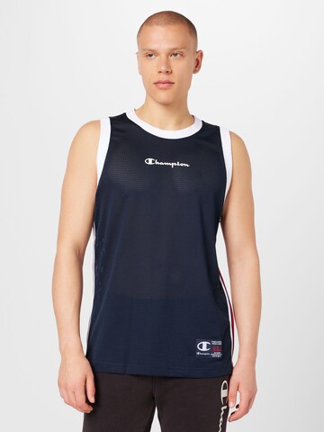 T-Shirt Champion Authentic Athletic Apparel en bleu : devant