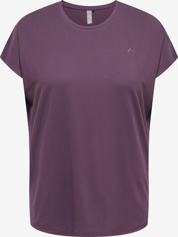 Only Play Curvy Functioneel shirt 'ONPAUBREE' in Lila: voorkant