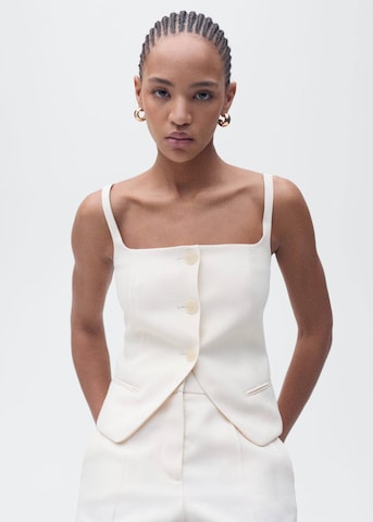 MANGO Vest 'Tempo' in Beige: front