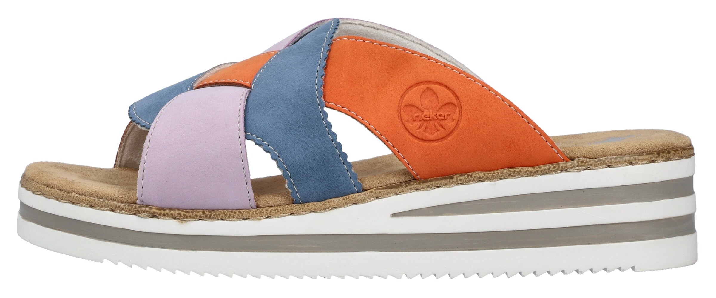 Rieker Mules in Blue: front