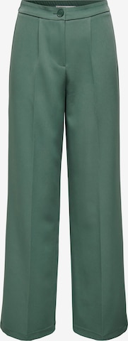 ONLY Wide leg Pleat-Front Pants in Green: front