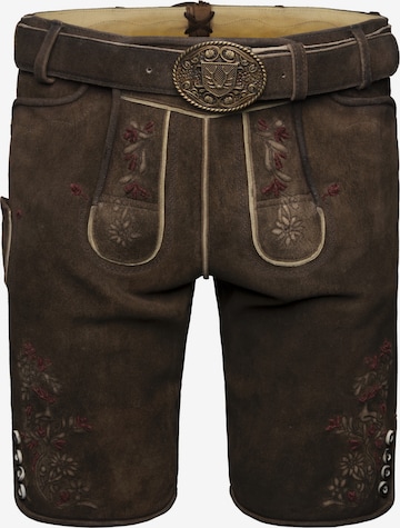Regular Pantalon folklorique ' Kuno ' Krüger Buam en marron : devant