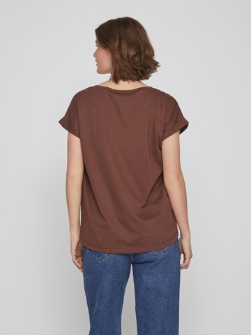 VILA T-Shirt 'DREAMERS' in Braun