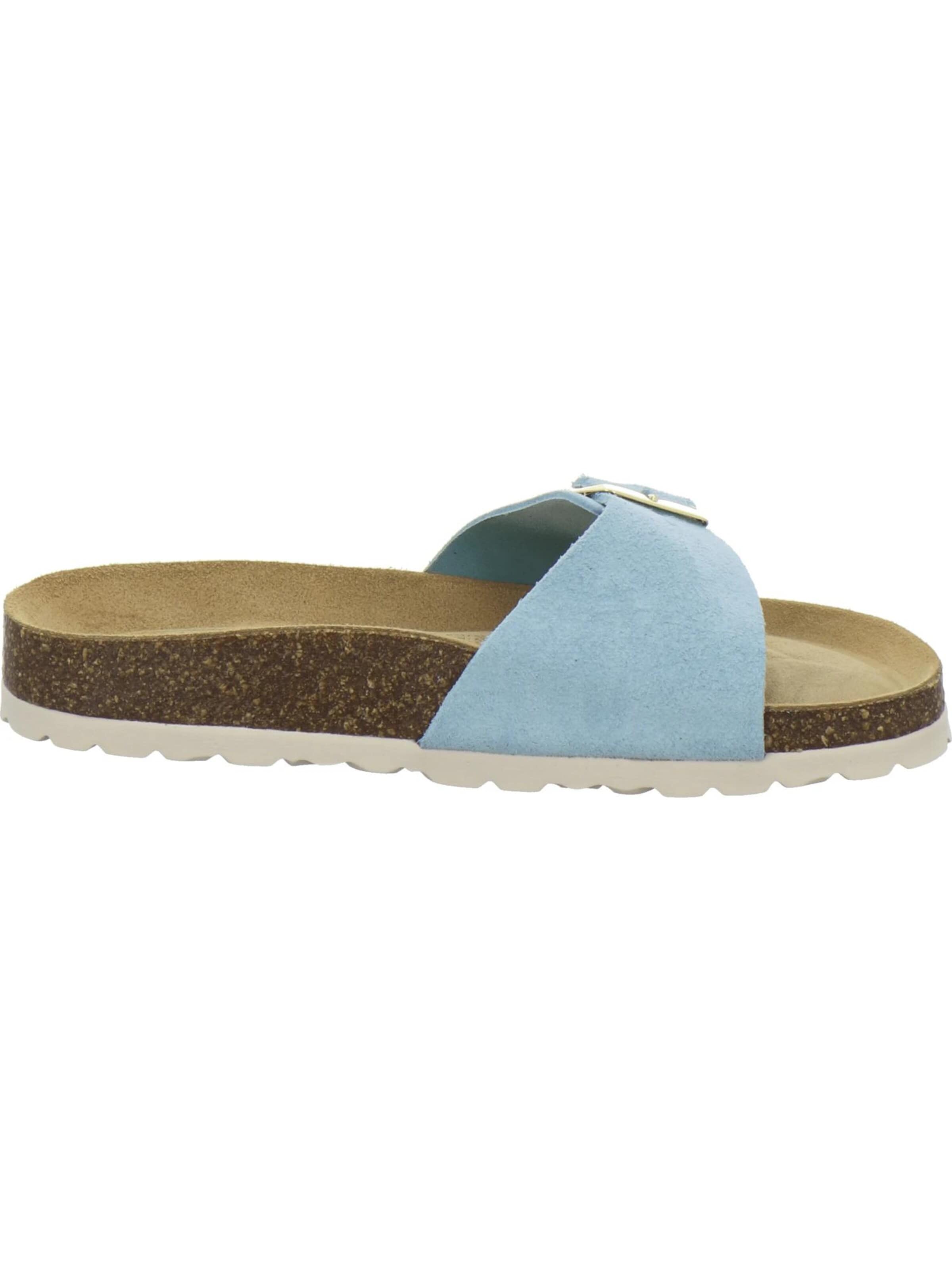 AFS-Schuhe - Zapatos abiertos 'Pantoletten Damen Einschnaller hellblau' en azul