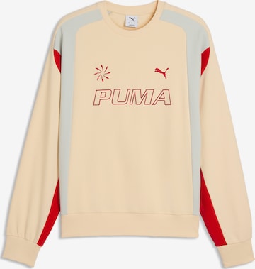 PUMA Sportsweatshirt in Beige: voorkant