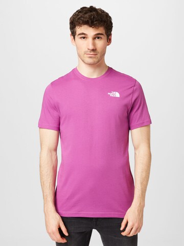 THE NORTH FACE - Regular Fit Camisa funcionais 'Red Box' em roxo: frente