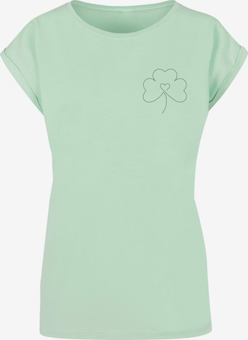 Merchcode Shirt 'Spring - Leaf Clover Flower' in Green: front