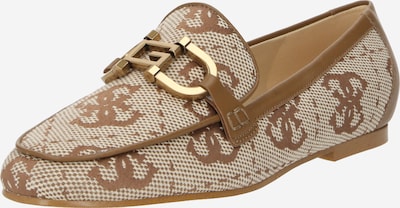 GUESS Mocasines 'Isaac' en beige / marrón / oro, Vista del producto