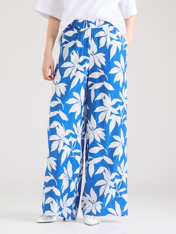 s.OliverWide Leg/ Široke nogavice Hlače - plava boja: prednji dio