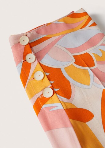 MANGO Zvonové kalhoty Kalhoty s puky 'Puc' – oranžová
