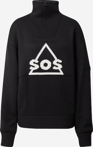 SOS Athletic Sweater 'Tignes' in Black: front