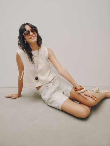 Next Wide Leg Shorts in Grau