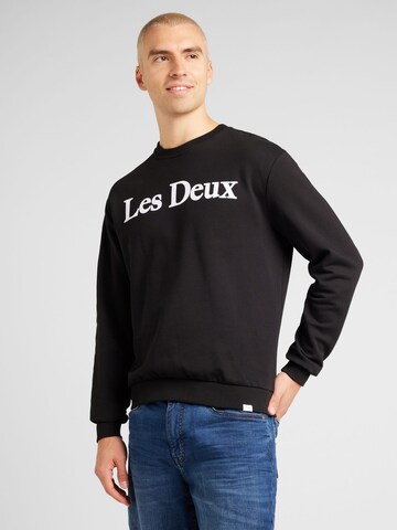 Les Deux Sweatshirt 'Charles' i svart: framsida