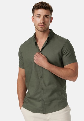 INDICODE JEANS Regular fit Button Up Shirt ' Bravida ' in Green
