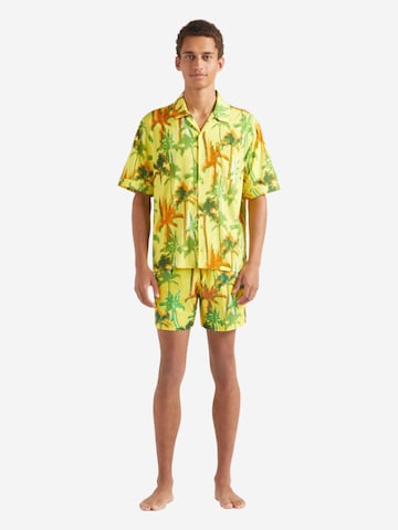 Regular fit Camicia di Vilebrequin in giallo: frontale
