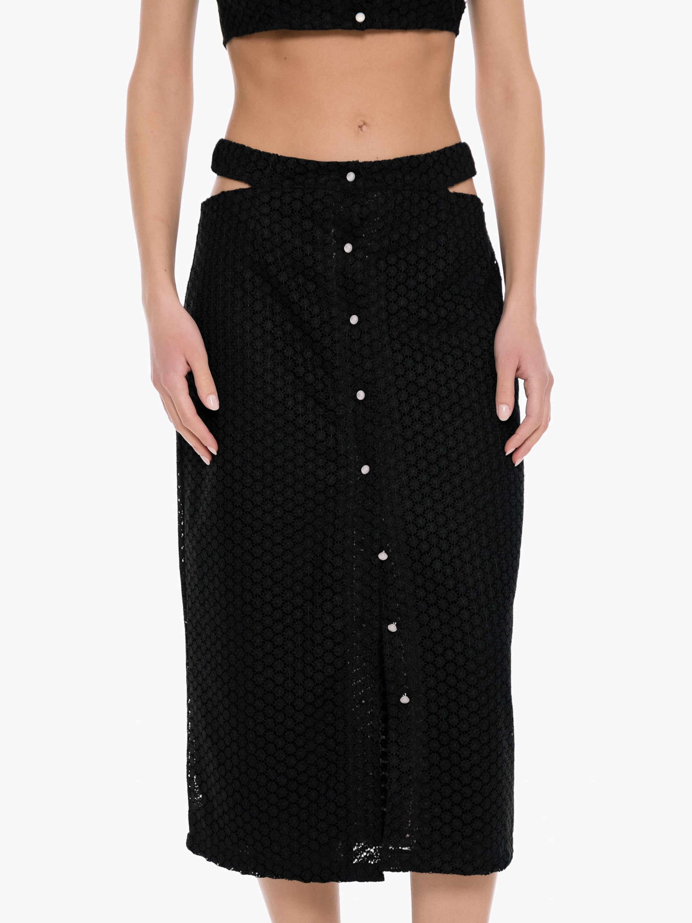 4TAILORS - Saia em preto