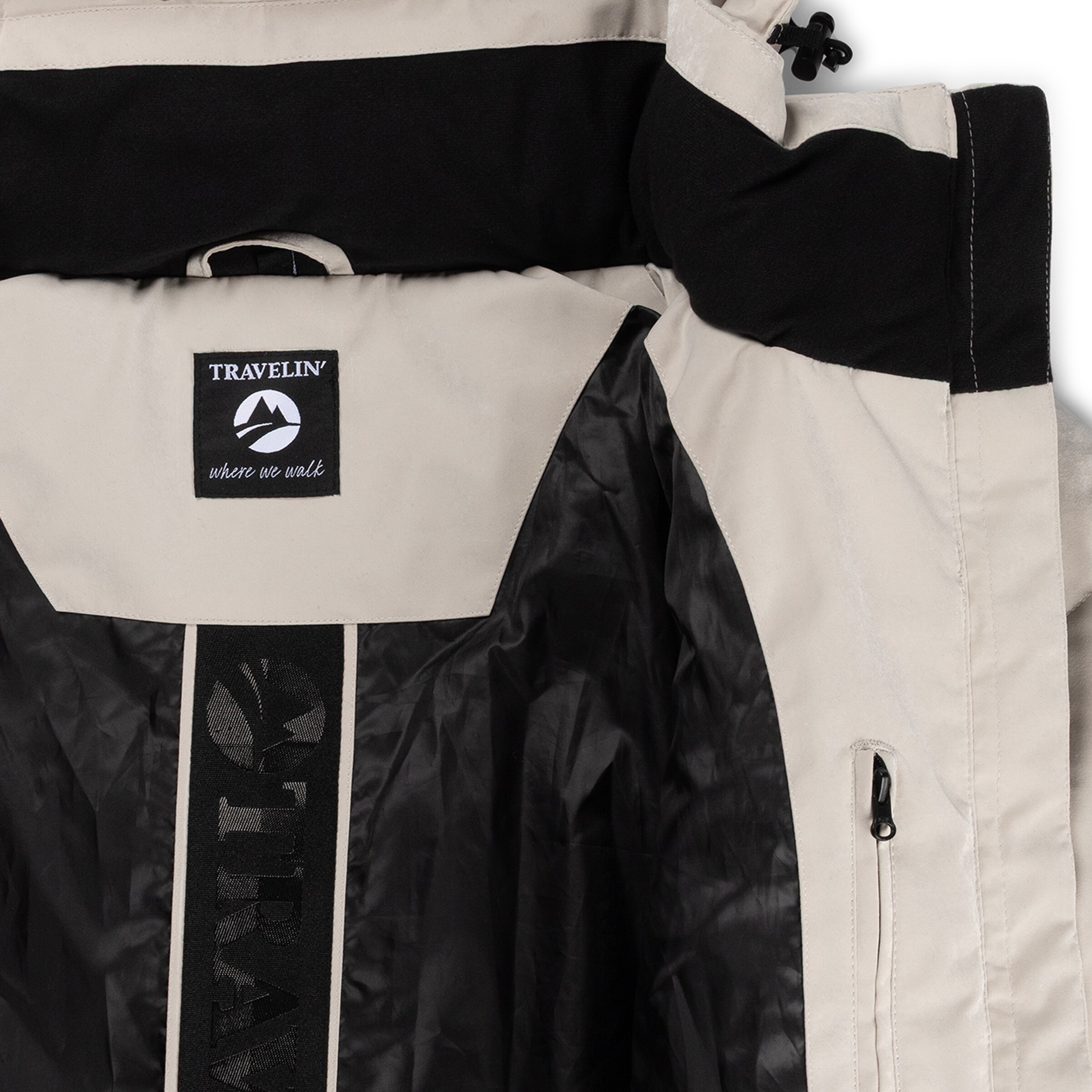 Travelin Winter jacket 'Franska' in Beige