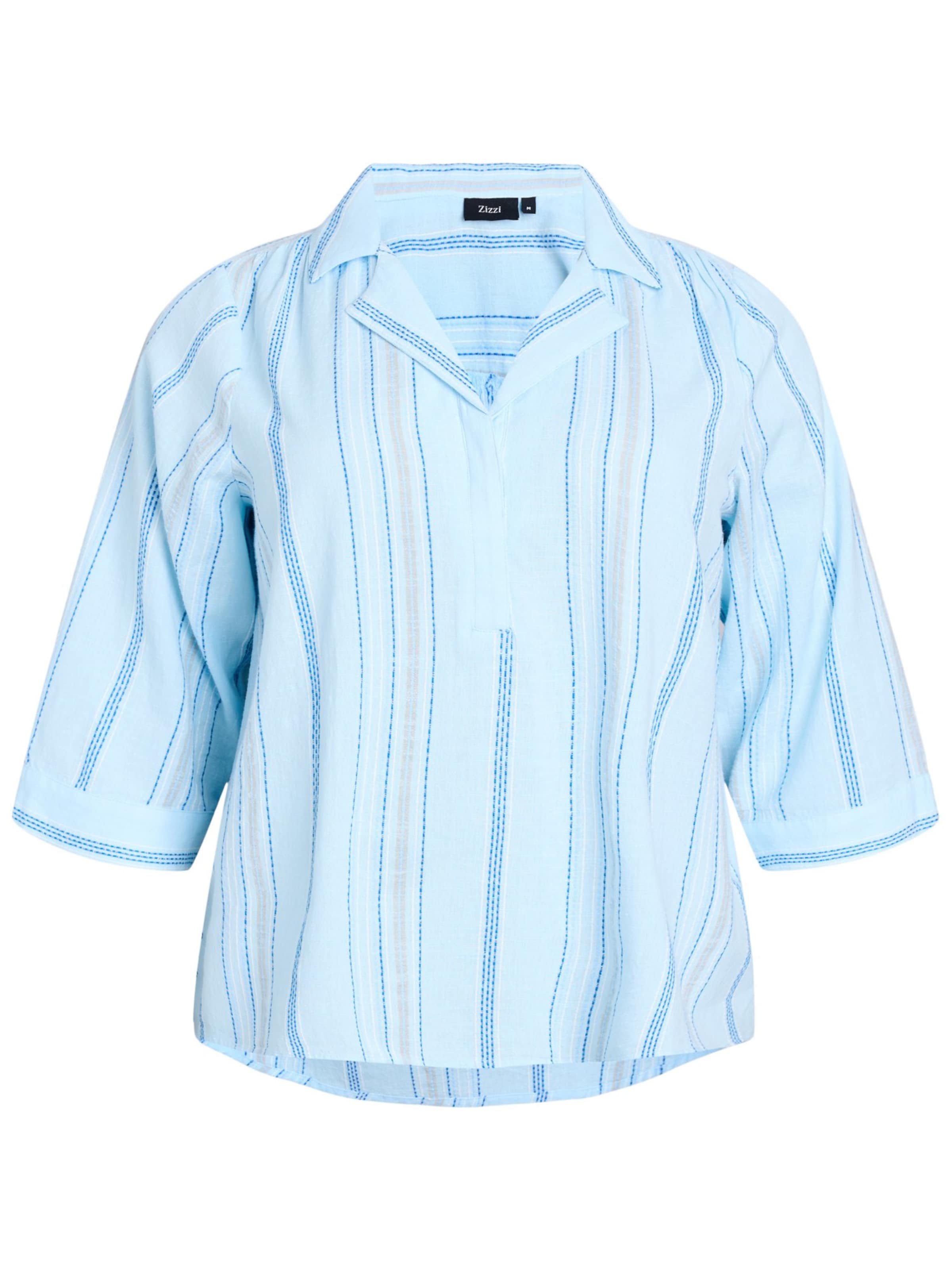 Bluză 'EMILIO' de la Zizzi pe albastru: față