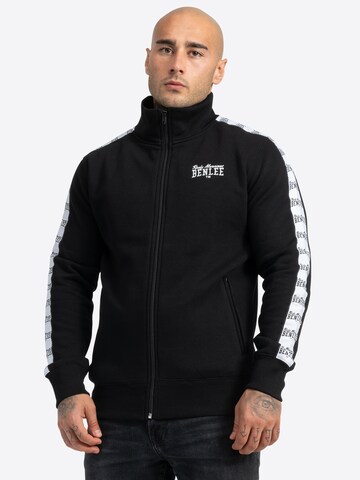Benlee - Sudadera con cremallera deportiva 'Cuningham' en negro: frente
