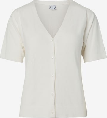 PIECES Strickjacke 'PCNora' in Weiß: Vorderseite