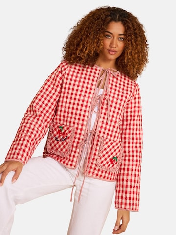 Veste mi-saison love & roses en rouge : devant